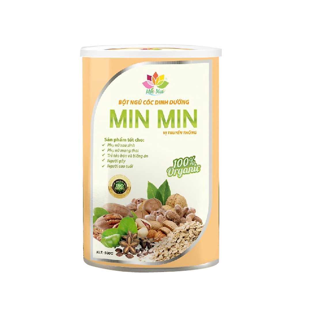[HCM]Ngũ cốc lợi sữa bổ sung dinh dưỡng Min Min 500g