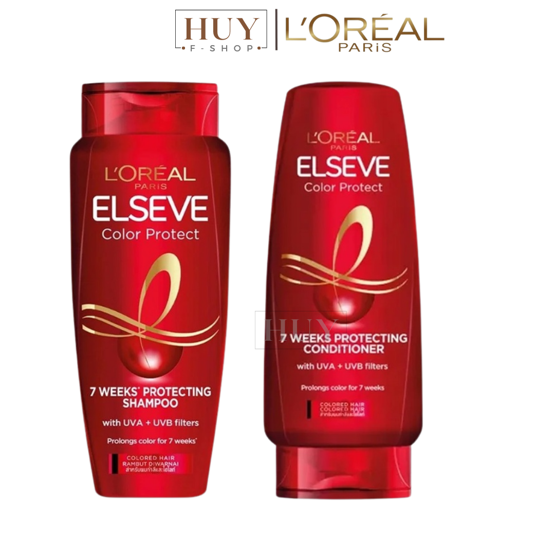 Dầu gội b‎ảo v‎ệ dành cho tóc nhuộm l'oreal paris elseve color protect 7 weeks protecting 280ml dầu xả tóc loreal