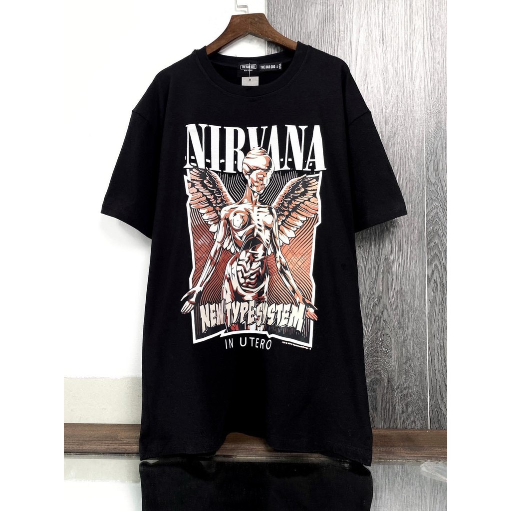 →※▲ áo thun nirvana new system tee cao cấp, áo phông t shirt nam nữ unisex , msw town