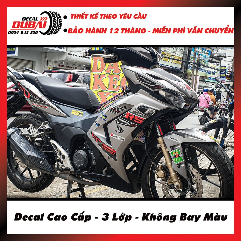 Tem rời winner x v3 2022 rs xám - decal tem chế wnner x v3 2022 đẹp