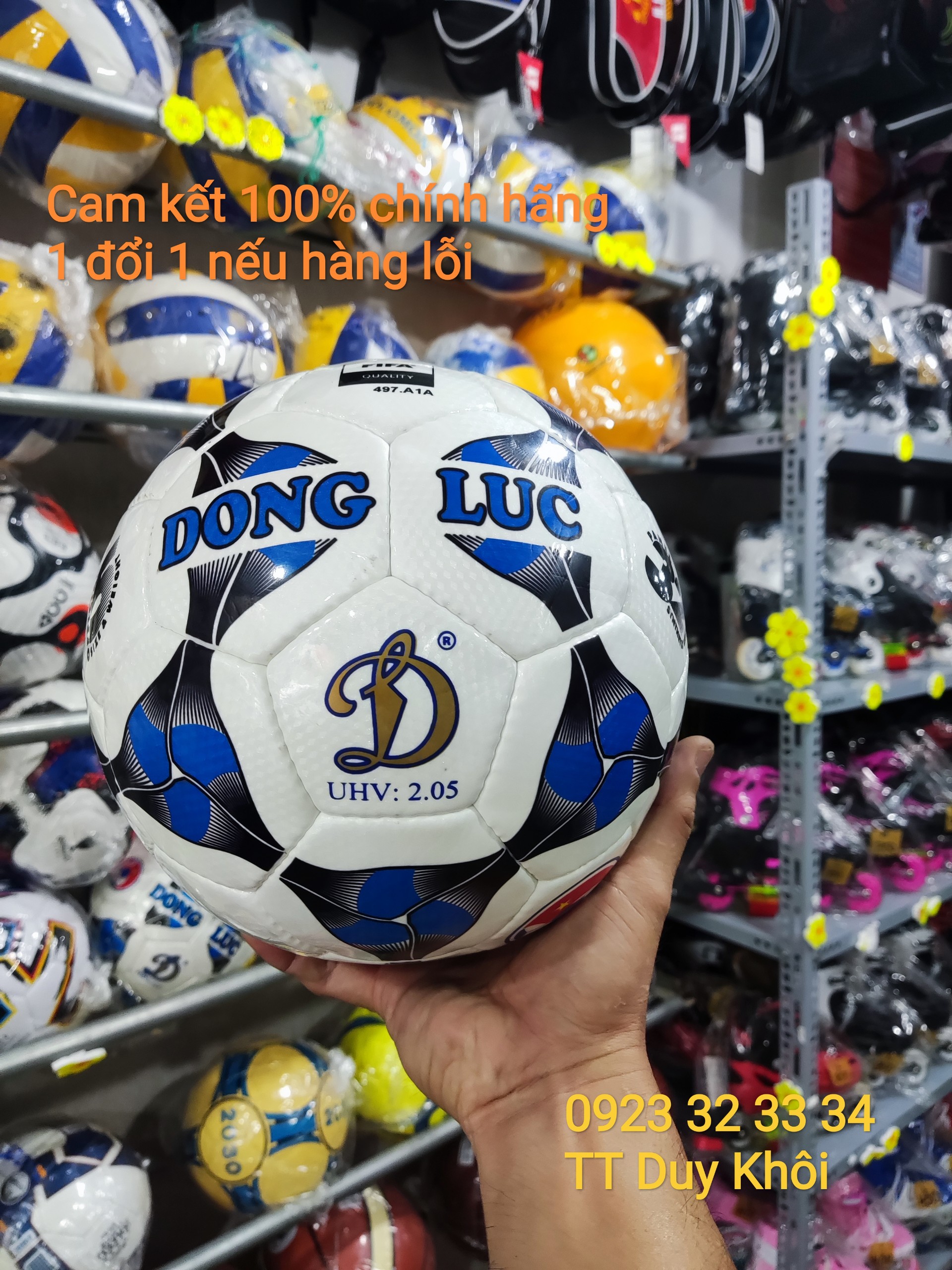 Bóng đá động lực uhv 2.05 size 4 và size 5 cao cấp tiêu chuẩn thi đấu