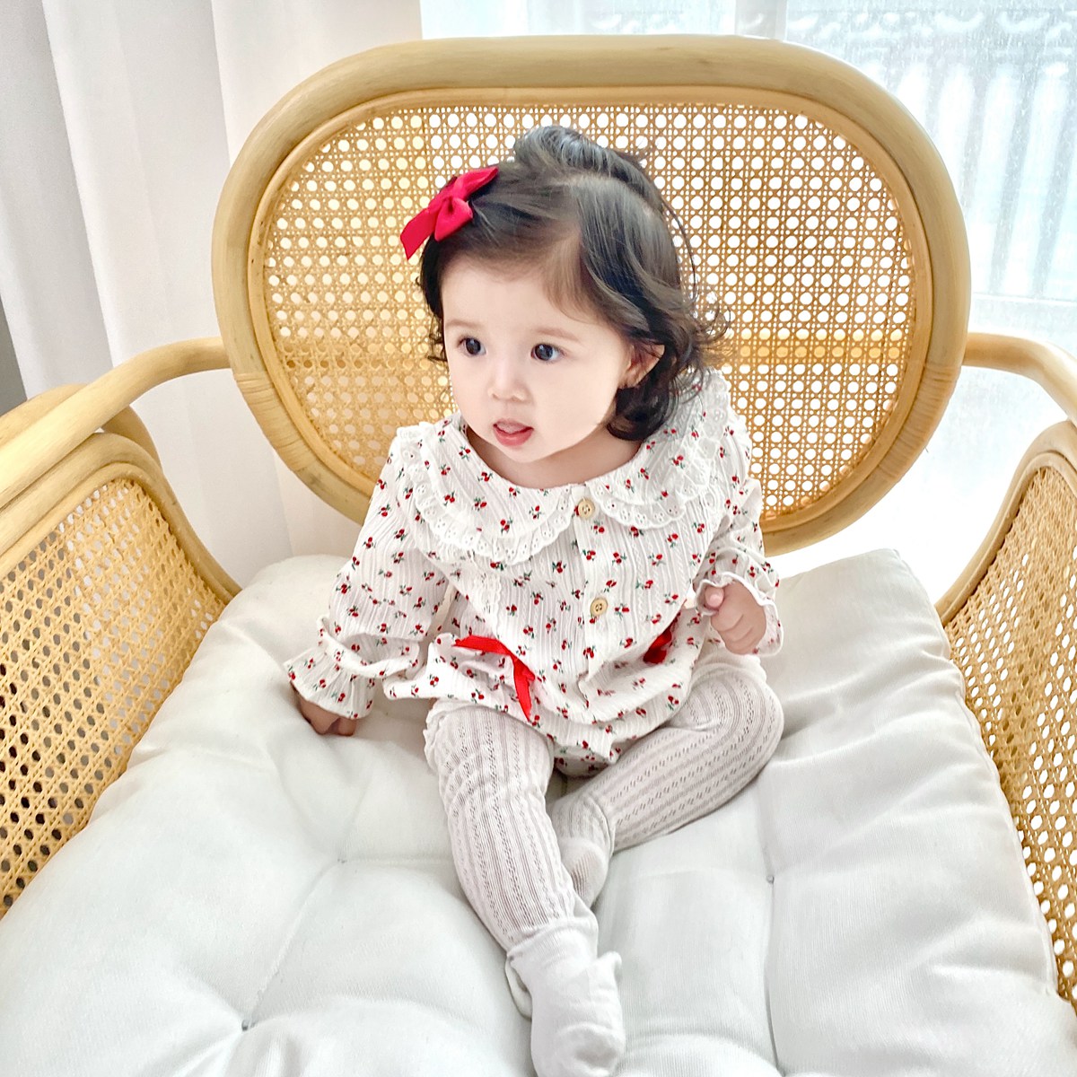 Long Sleeves Princess Baby Girls Bodysuits Newborn Cotton Baby Clothing