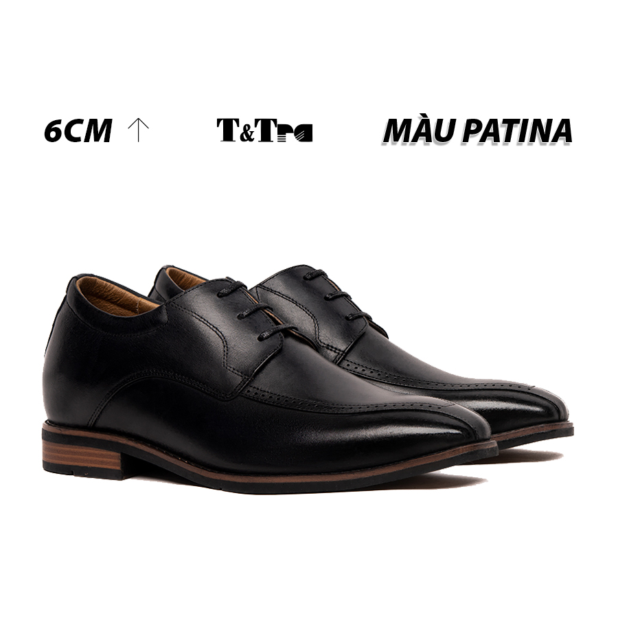 6CM shoes height increasing Men T&TRA A200 Black