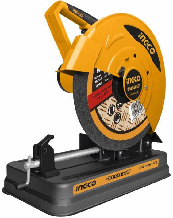 355mm máy cắt sắt 2350w ingco cos35538 nhỏ gọn nhưng mạnh mẽ, tay cầm chữ d tiện lợi