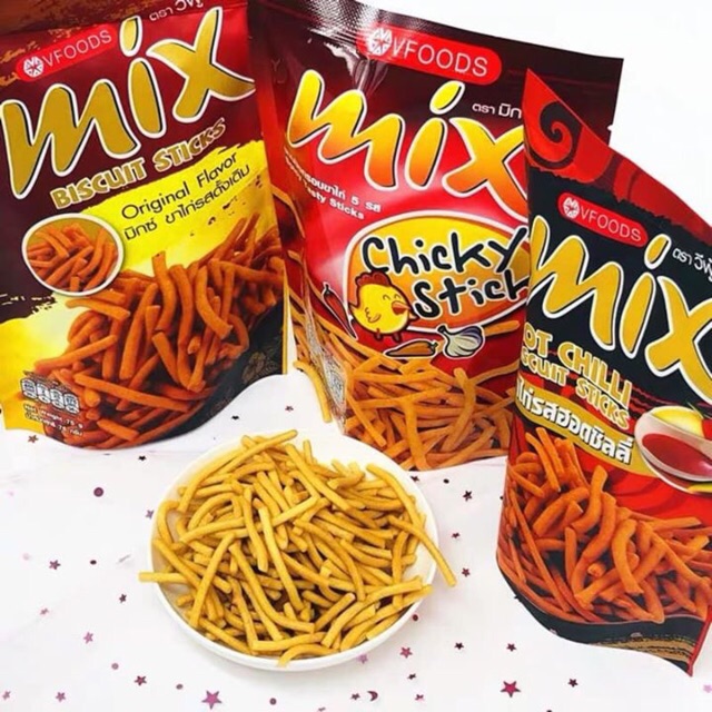 Gói bim bim tăm cay mix thái lan - gói 60g