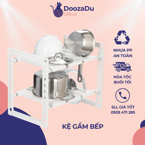 Kệ gầm bếp đa năng để giày, chén bát đĩa, gầm bàn, gầm tủ Inochi Tokyo Nhật Bản, kệ nhà bếp, để lò vi sóng, gia vị - Inochi - Giao màu ngẫu nhiên