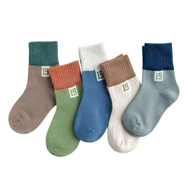 Tất trẻ em đôi tất cao cổ số 19 cho bé từ 1-10 tuổi