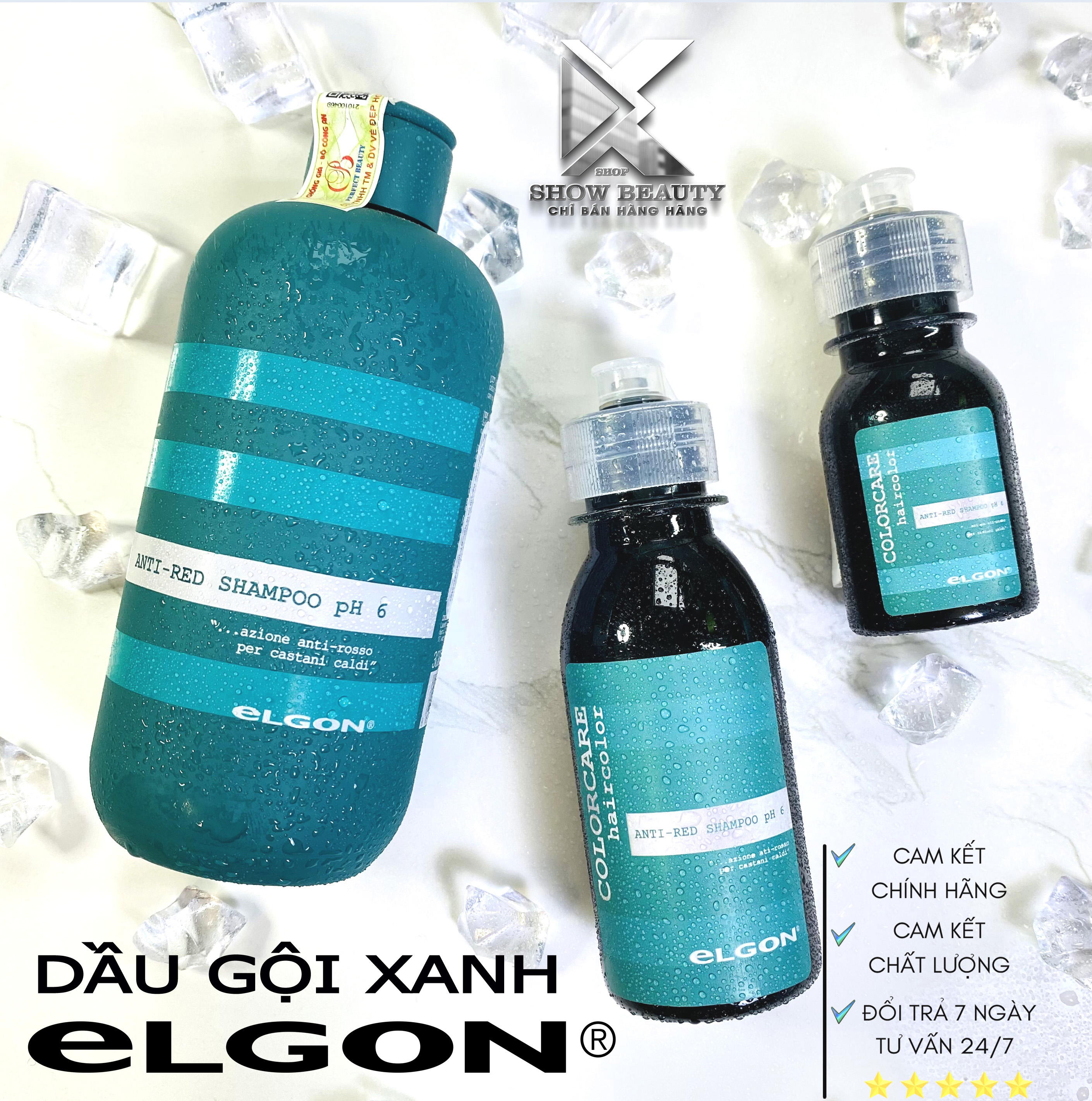Dầu gội xanh elgon khử ánh cam đỏ, giữ màu rêu