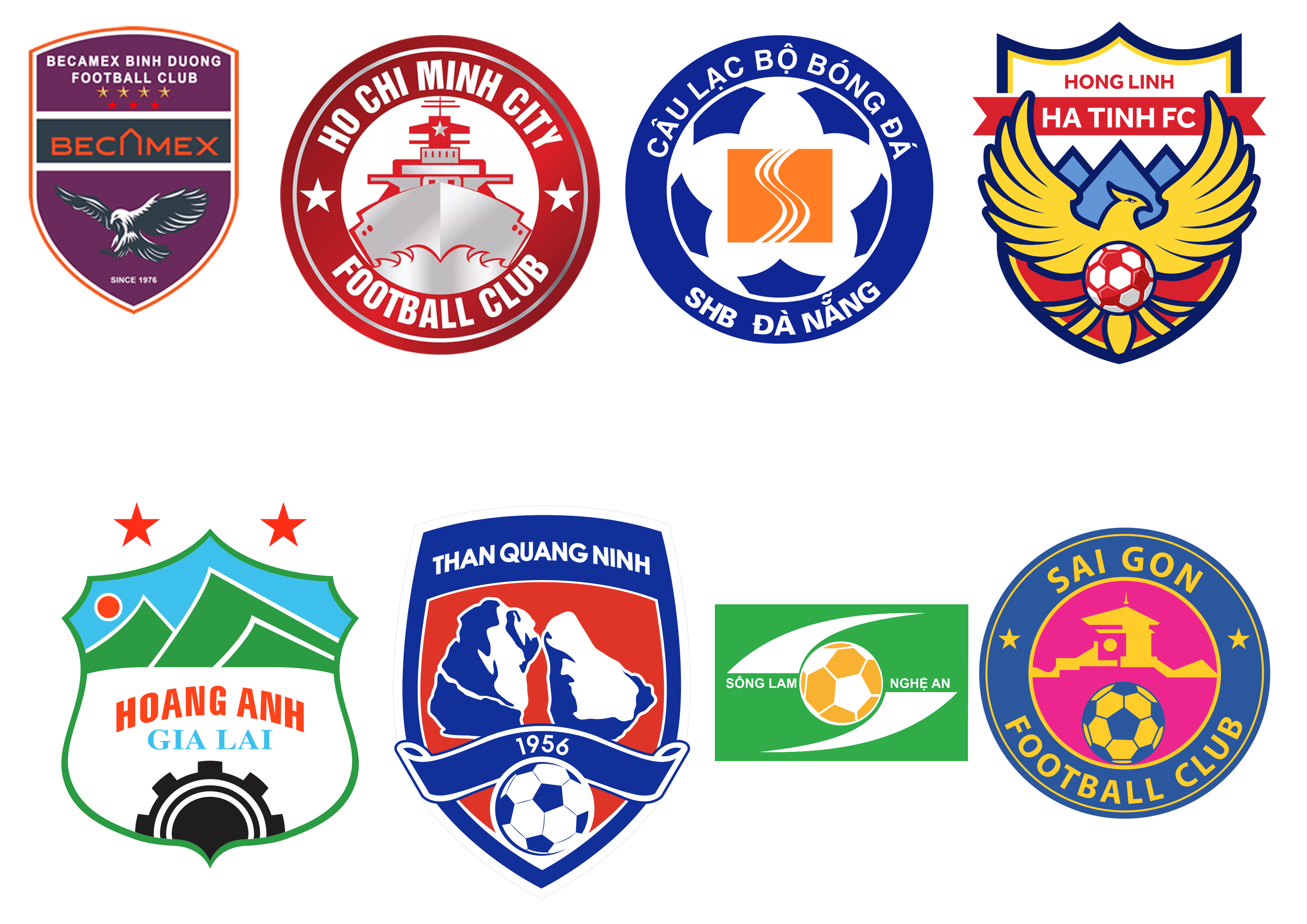 Sticker decal hình dán logo clb v-league, dán xe, dán laptop