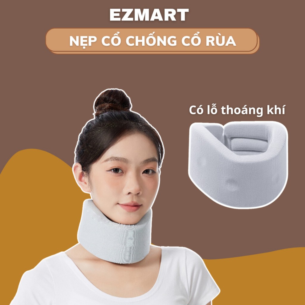 Nẹp cổ mềm hỗ trợ chống cổ rùa, đai điều chỉnh tư thế đầu chống trẹo cổ thoái hóa đốt sống thoáng khí