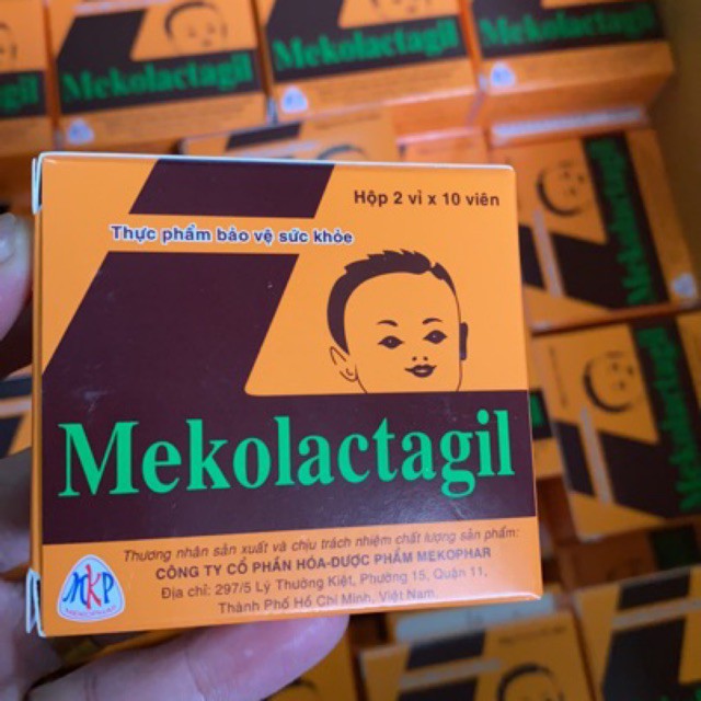 Tảo lợi sữa mekolactagil hộp 20 viên combo 10 hộp