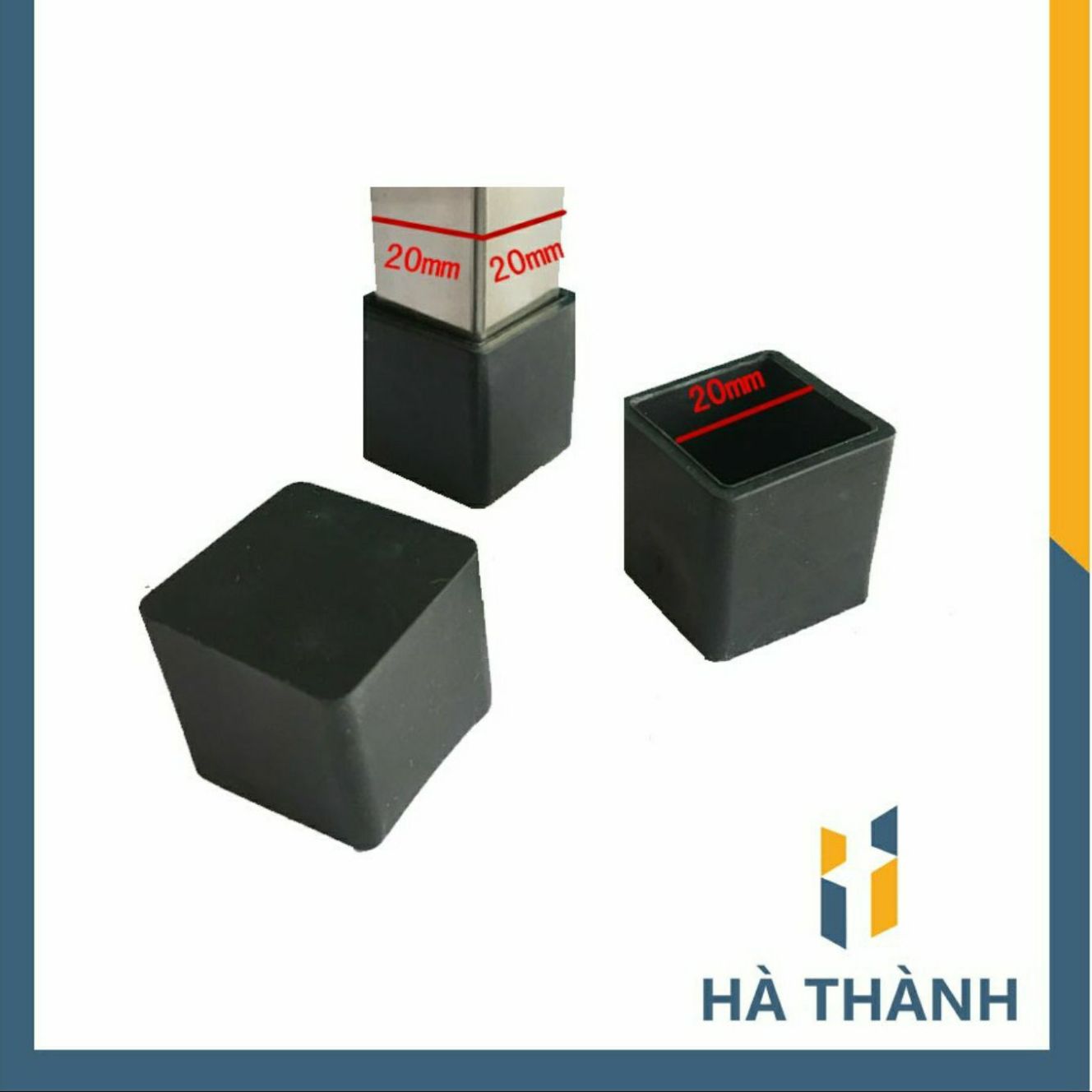 10 chiếc bịt ngoài 20x20, bịt chân bàn ghế, chụp sắt thép