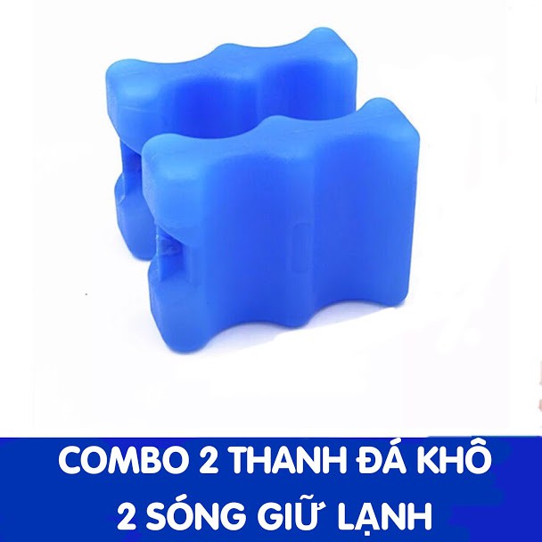 Set 02 thanh đá khô 2 sóng - Giữ lạnh 2 bình trữ sữa dùng kèm túi giữ nhiệt được 8-10 tiếng