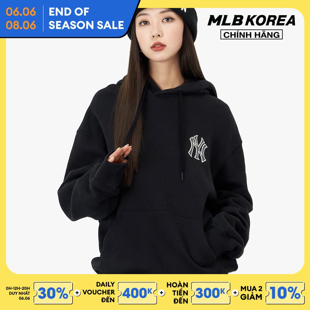 Minhshopvn  Áo Hoodie MLB Korea Monogram Black 3AHDM0624 50BKS