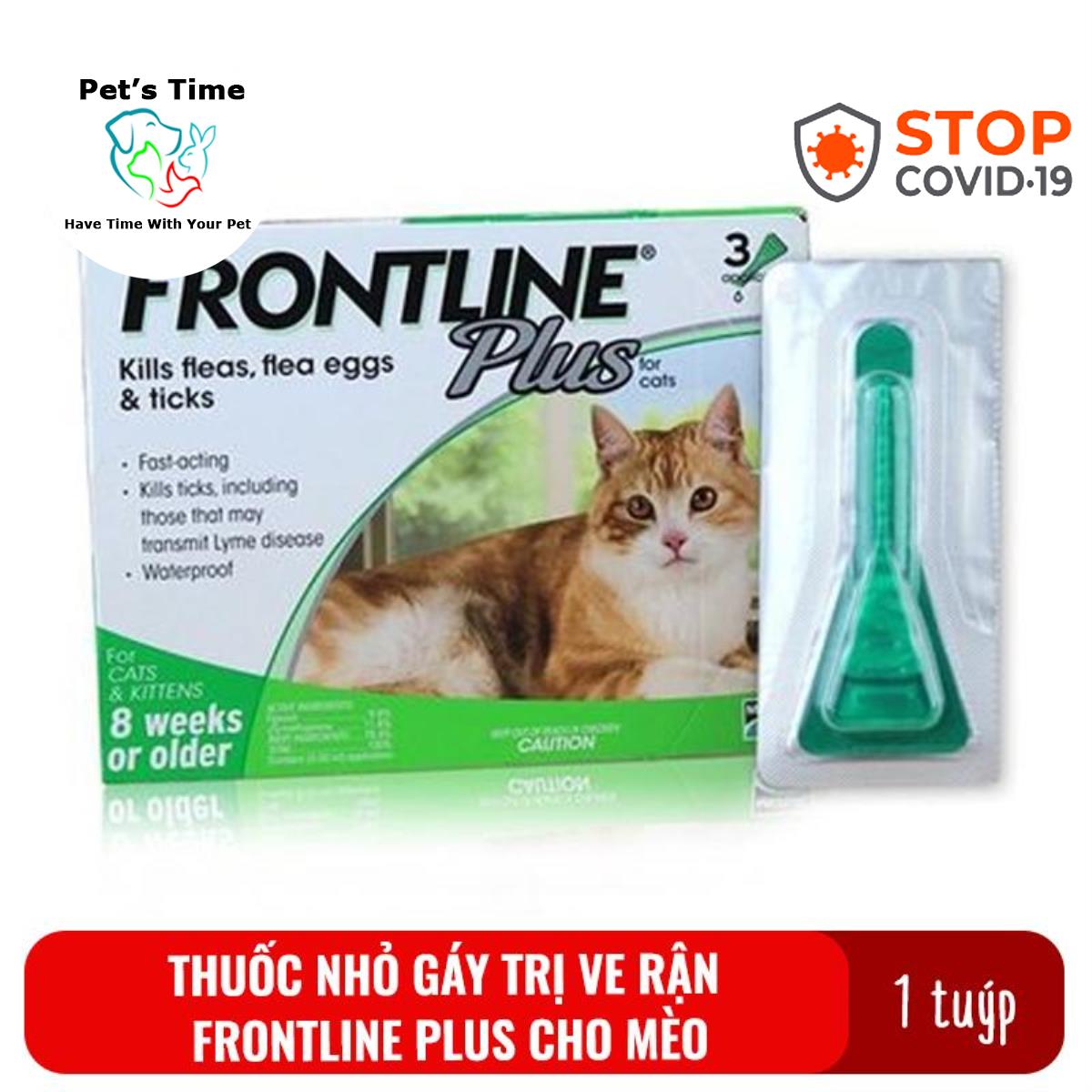 1 tuýp Thuoc nhỏ gáy trị ve rận cho mèo Frontline Plus 0.5ml