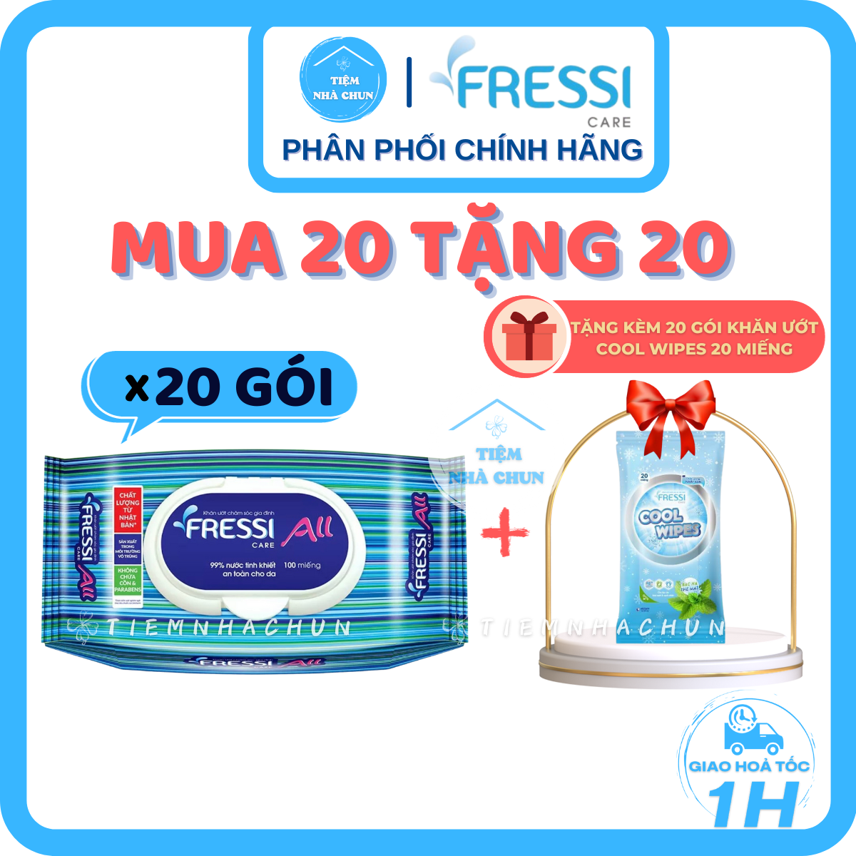 - khăn giấy ướt chăm sóc gia đình fressi all care - nhi.tnl / tiệm nhà chun / tiemnhachun
