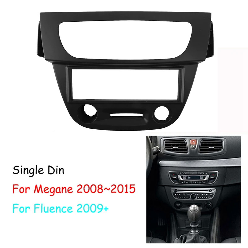 1 DIN đài phát thanh xe fascia DVD Khung bảng điều khiển Dash cài đặt Kit cho Renault megane 2008 2015 lưu loát 2009