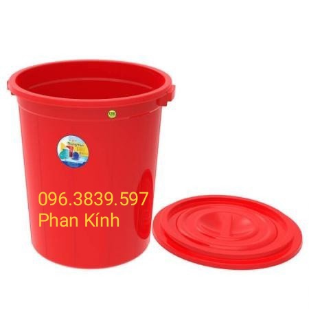 Thùng nhựa tròn, thùng đựng gạo, thùng nhựa tròn có nắp đa năng 25l, 35l, 45l, 60l, 80l