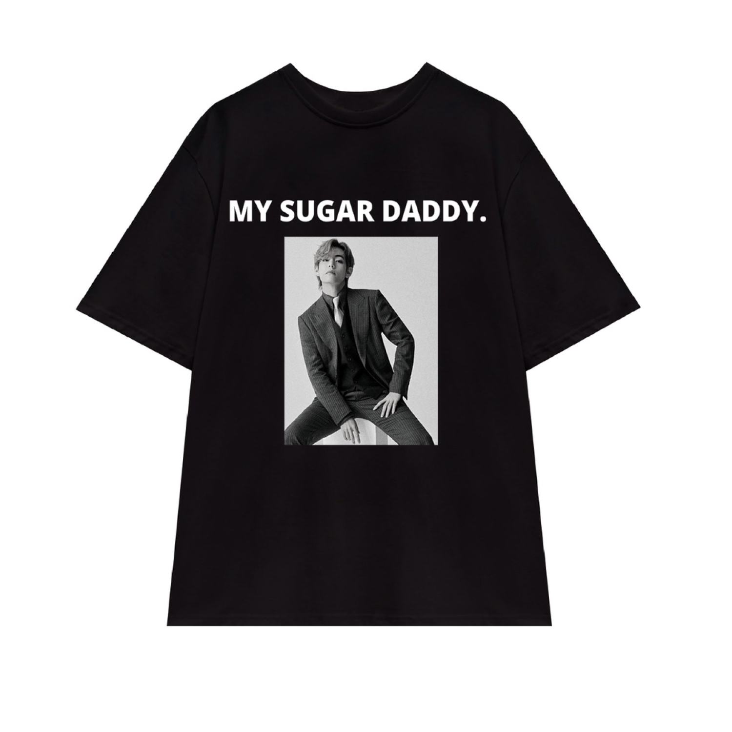 Áo Thun Unisex BTS - Sugar Daddy màu Đen có tặng kèm Blackcard