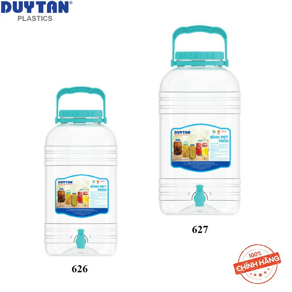 Combo 2 bình pet tròn đựng nước uống 15 lít 20 lít
