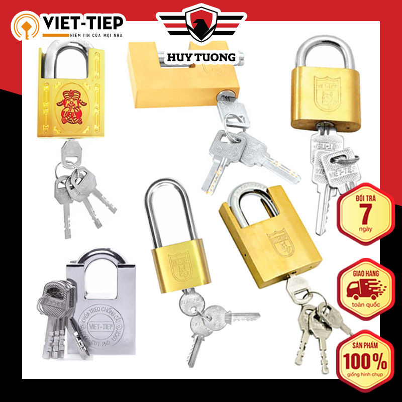 Ổ khoá Việt Tiệp chống cắt, ổ khóa cửa, khóa chống trộm ( nhiều loại, kích thước khác nhau ) cao cấp - Huy tưởng