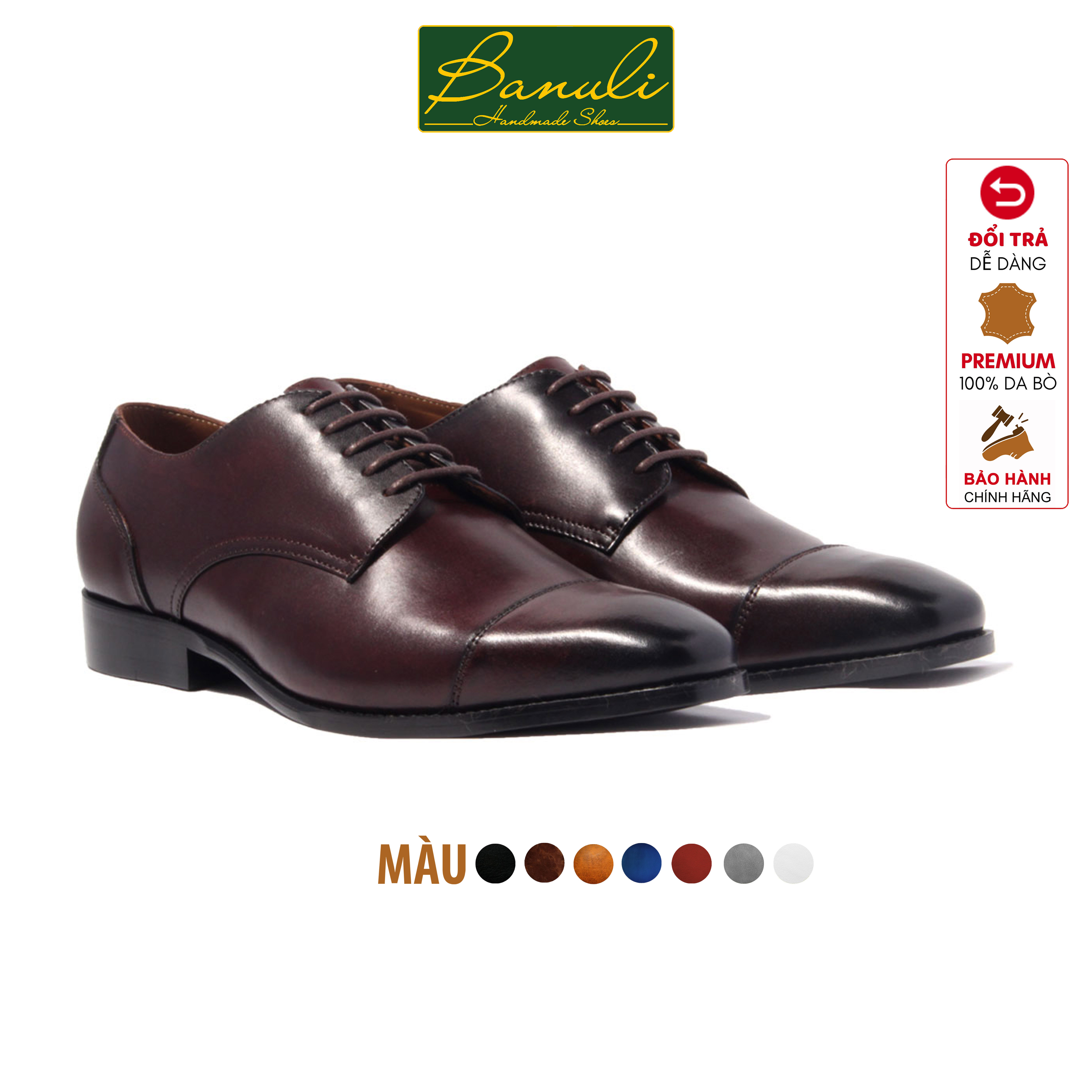 [HCM]Giày Tây Nam Da Bò Mastrotto Italia Cao cấp – H1CD1M0