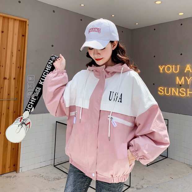 Áo khoác bomber dù nhẹ 2 lớp nữ thời trang cao cấp - áo khoác dù usa