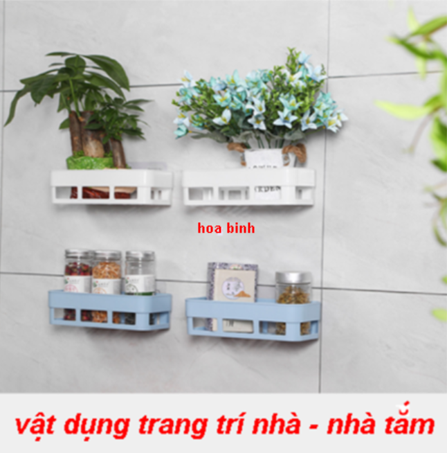 [HCM]KỆ HÌNH CHỮ NHẬT ĐỂ VẬT DỤNG NHÀ BẾP PHÒNG TẮM - KỆ NHỰA HÚT CHÂN KHÔNG GẮN TƯỜNG