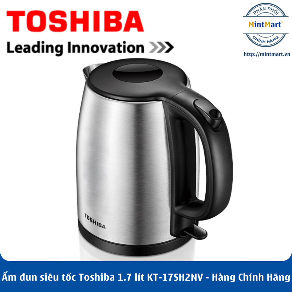 Ấm đun siêu tốc toshiba 1.7 lít kt-17sh2nv - hàng chính hãng