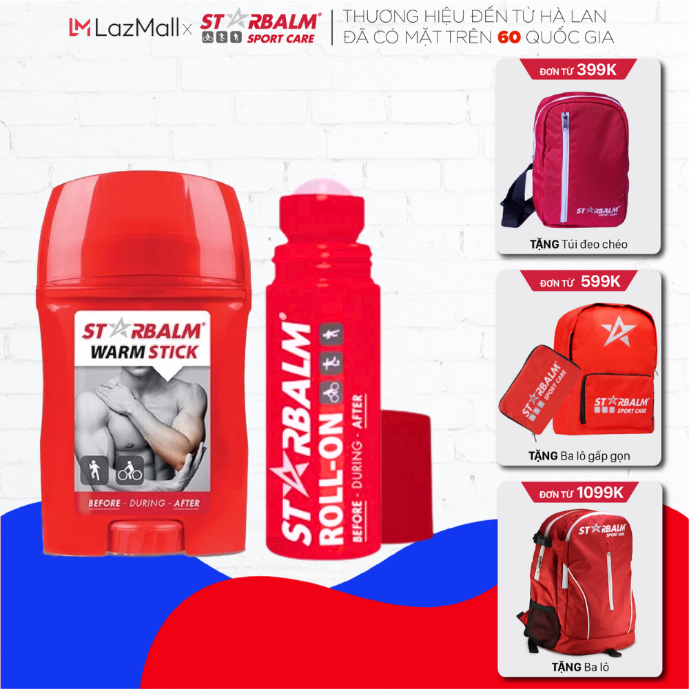 Bộ đôi hết đau nhức & thư giãn cơ với ống làm nóng 50ml và chai lăn nóng 75ml