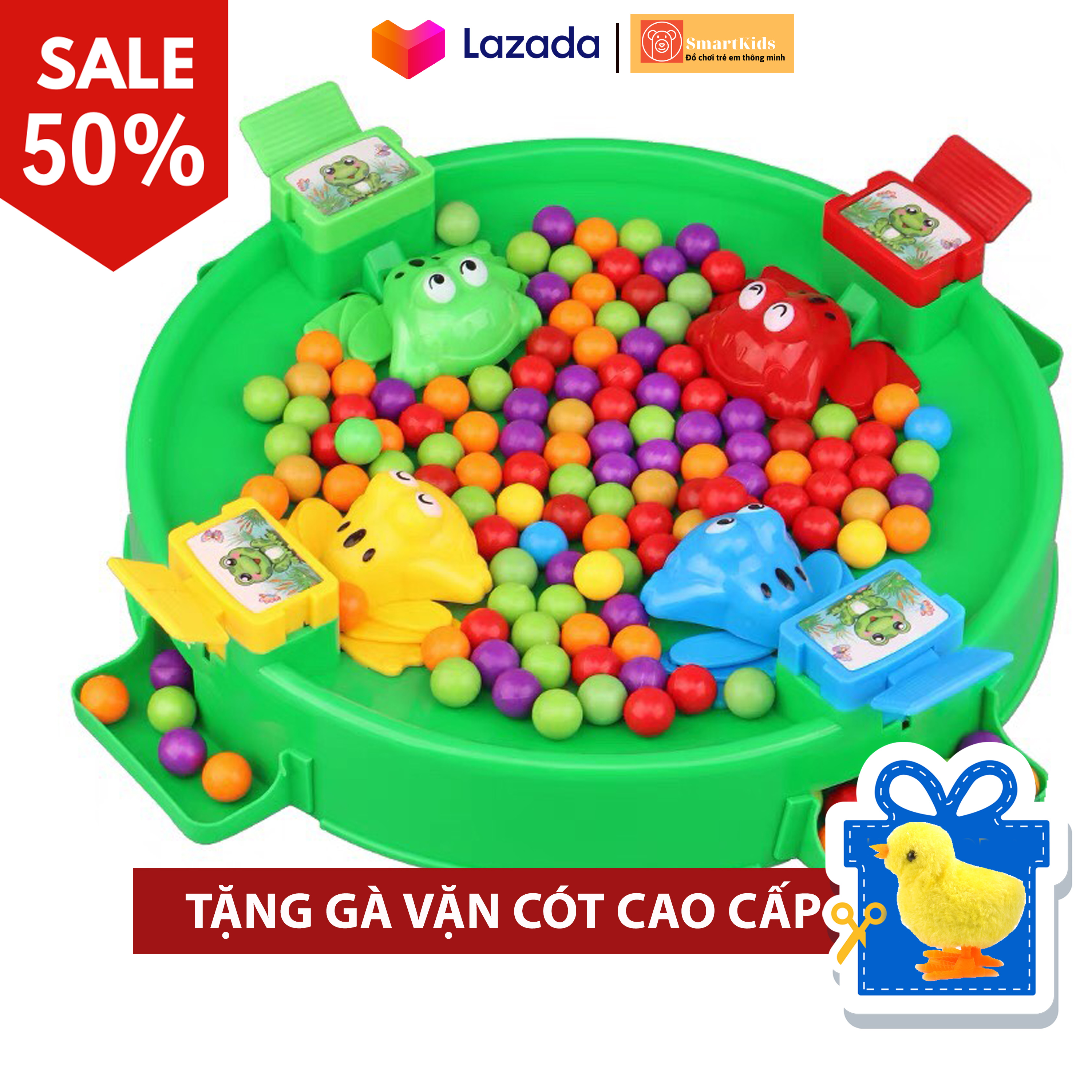 Đồ Chơi Trẻ Em Mô Hình Ếch Ăn Kẹo ( Bộ lớn dành cho 4 người chơi)
