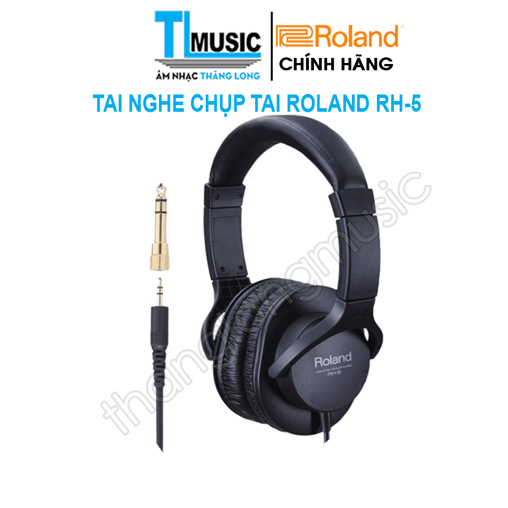 Chính Hãng Headphone Over-ear Roland RH5 - Tai Nghe Có Dây Chụp Tai Roland RH-5 Kèm Jack Đổi Đầu 3.5mm Sang 6.35mm - Thăng Long Music