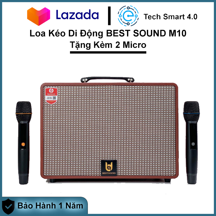 Loa karaoke,loa bluetooth xách tay best sound m10 công suất 3000w- loa karaoke di động, 2 loa bass, 2 loa treble, đầy đủ kết nối usb, aux, tf tặng kèm 2 micro - loa kéo karaoke hàng nhập khẩu bảo hành 12 tháng