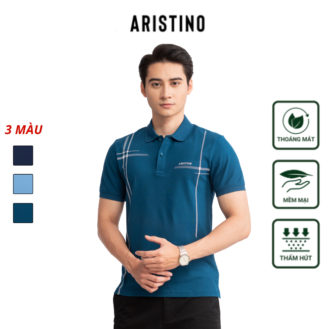 Áo polo ngắn tay Aristino phom Regular Fit suông nhẹ, màu sắc nam tính, thời thượng - APS044S3