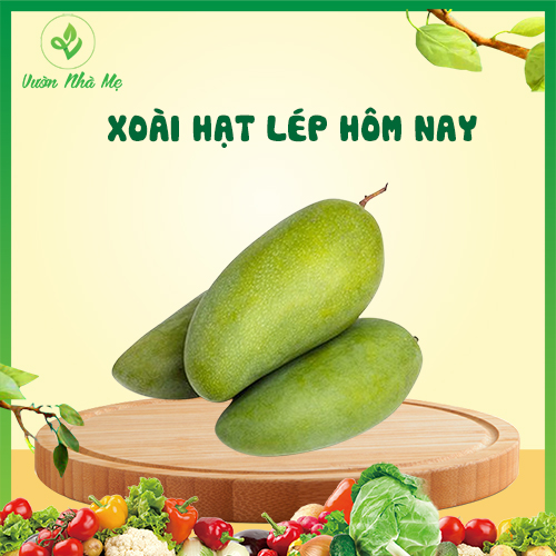 [Giao nội thành Hà Nội] Xoài hạt lép An Giang Vườn Nhà Mẹ - 1kg xoài ngọt thơm, hạt nhỏ - Hoa quả tươi, sạch, chuẩn VietGap