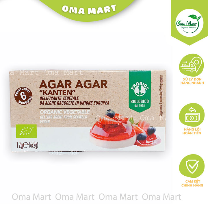 Bột làm thạch rau câu Agar hữu cơ Probios