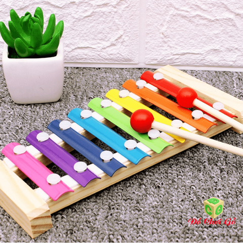 Đồ chơi nhạc cụ đàn xylophone gỗ 8 thanh - đồ chơi đánh đàn cho bé 1 tuổi có video hướng dẫn chơi - M252 - Nhạc cụ gỗ S-Kids