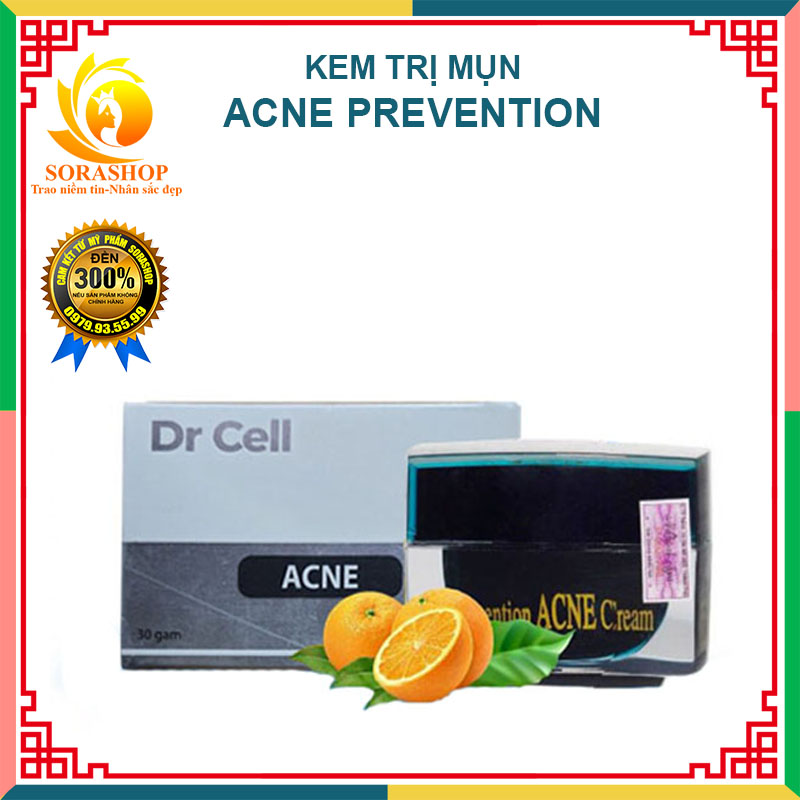 Kem Ngăn ngừa mụn Acne Prevention Natural Spa, đánh bay mụn bọc, mụn mũ, mụn đầu đen, mun cám, giúp làm mờ thâm sạm da, se khít lỗ chân lông