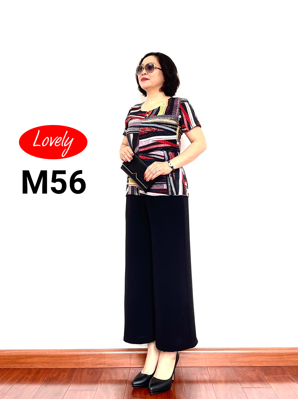 2021 Bộ Quần Áo Lụa Hàn Châu Tay Ngắn Cho Tuổi Trung Niên Cho Bà, Cho Mẹ Họa Tiết Cực Đẹp (M56-M61)