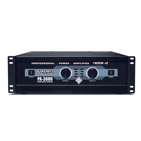Cục đẩy 2 kênh nanomax pa-3600 - 36 sò japan - công suất 1800w 1 kênh