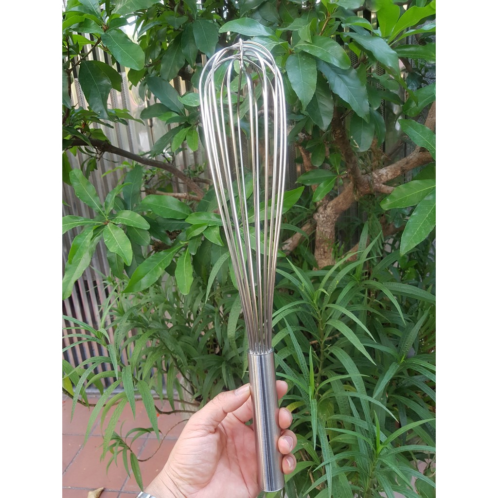 Cây đánh trứng/ phới lồng đánh trứng inox loại dày đẹp, cứng cáp kèm ảnh thật