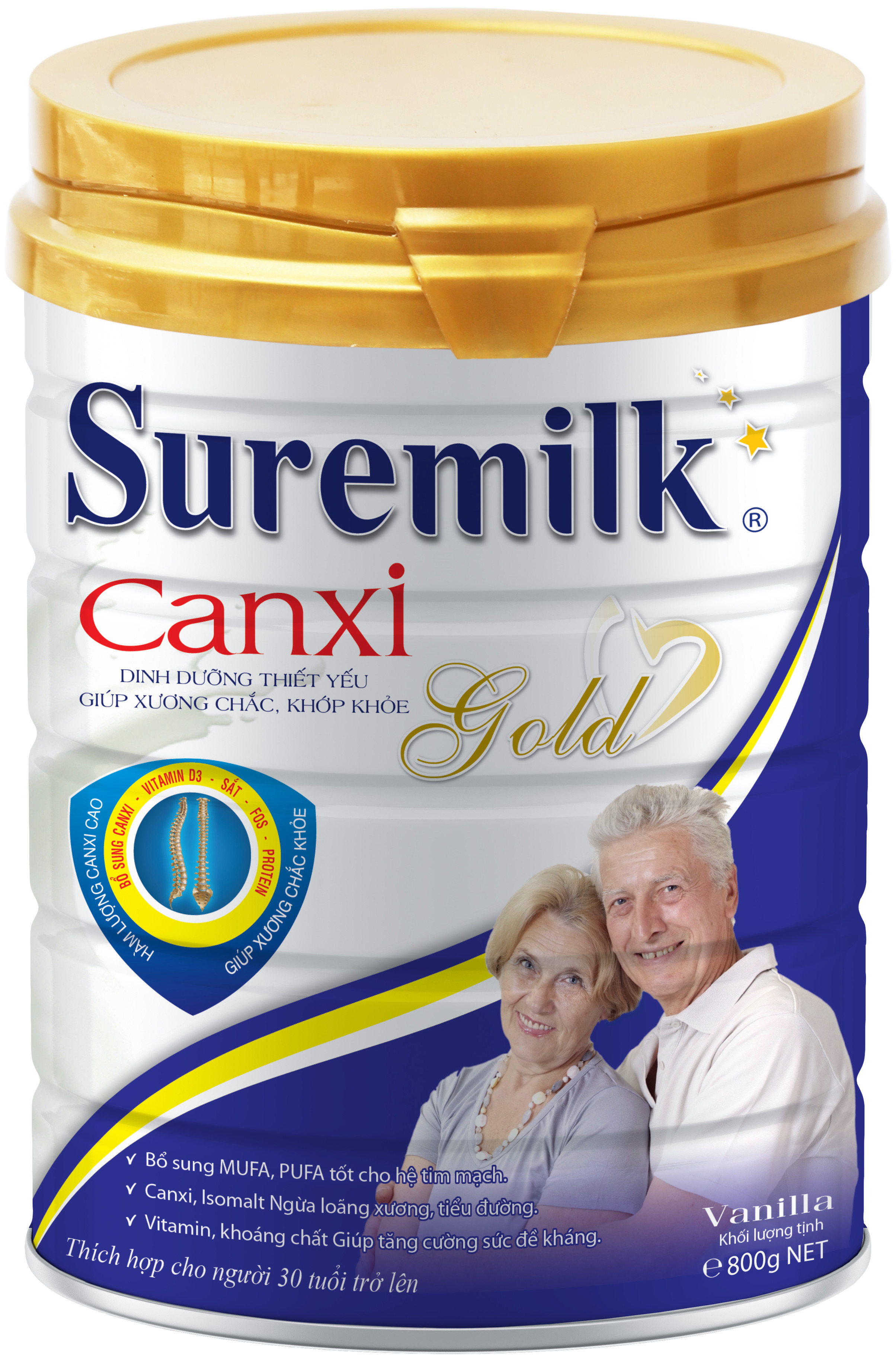 [HCM]Sữa bột Suremilk Canxi Gold 800g (bổ sung Canxi, ngăn ngừa loãng xương) - FreeShip Max - LOHAMART
