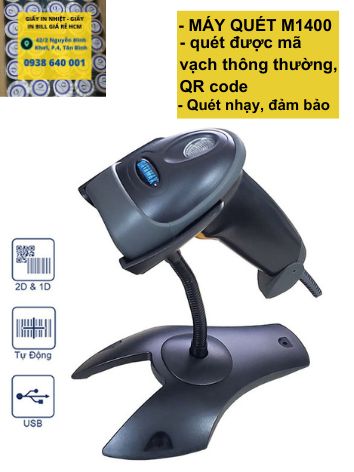 Máy quét mã vạch m1400- đầu đọc mã vạch 1d và 2d