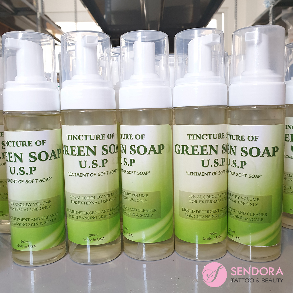 Dung dịch vệ sinh xăm green soap pha sẵn 200ml