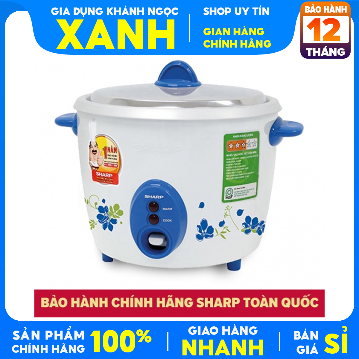 Nồi cơm điện sharp 2.8lit ksh-d28v / 2.2 lít sharp ksh-d22v trưng bày mới 98-99% sản xuất tại thái lan - bảo hành 12 tháng