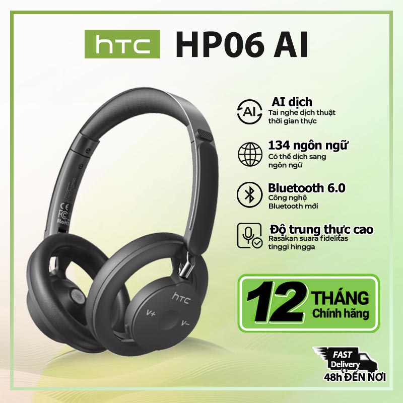 HTC HP06 Tai nghe Bluetooth V6.0 Tai nghe dịch thuật thông minh OWS AI Tai nghe TWS Sport Sports IPX5