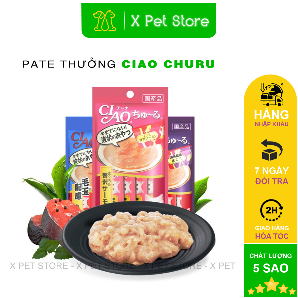 Súp thưởng cho mèo, súp ciao churu, gói 4 thanh