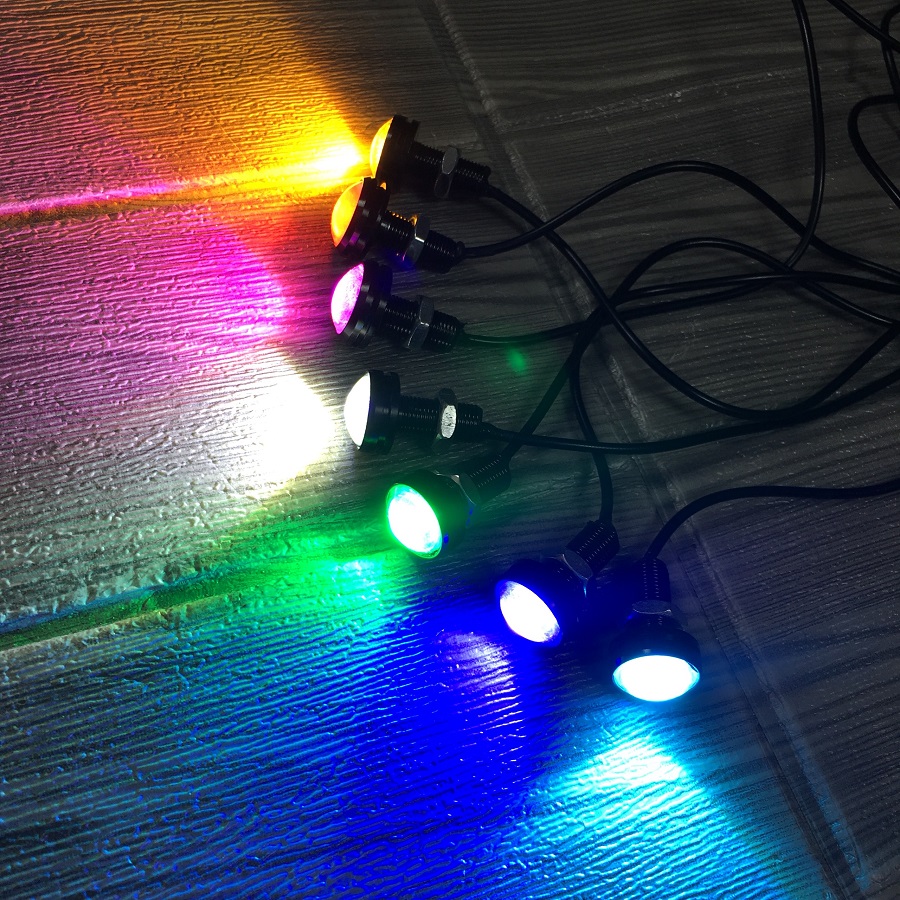 Một đôi đèn LED nút áo ánh sáng (màu xanh lơ) kích thước 23mm