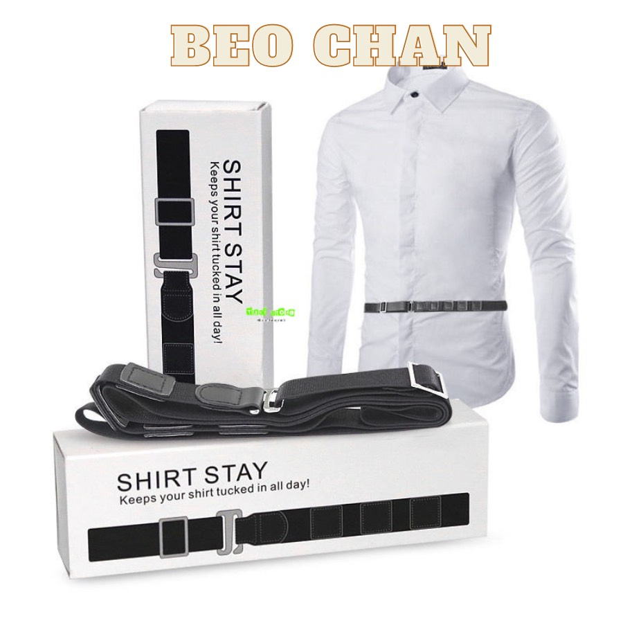 Đai giữ áo sơ mi thẳng khi sơ vin đóng thùng shirt stay - Beo Chan nịt thít áo sơ mi co giãn cho nam