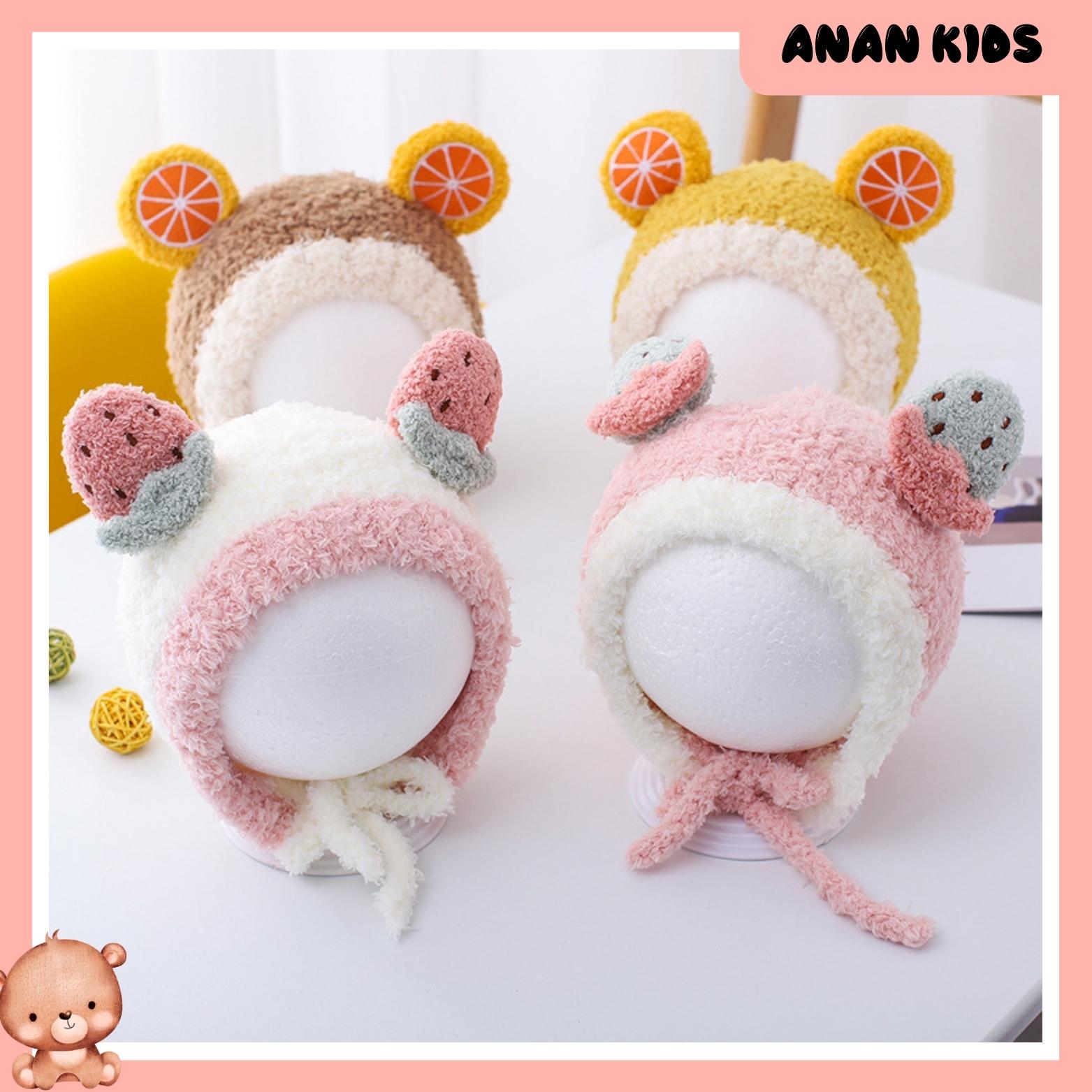 Mũ Len Lông Cừu Hình Hoa Quả Xinh Xỉu, Đáng Yêu Dành Cho Bé 6-36 Tháng